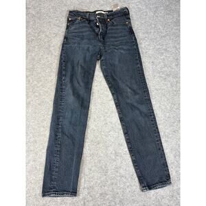 Vintage Y2K Levis Wedgie Straight Jeans Womens 25 Blue Button Fly Red Tab Grunge